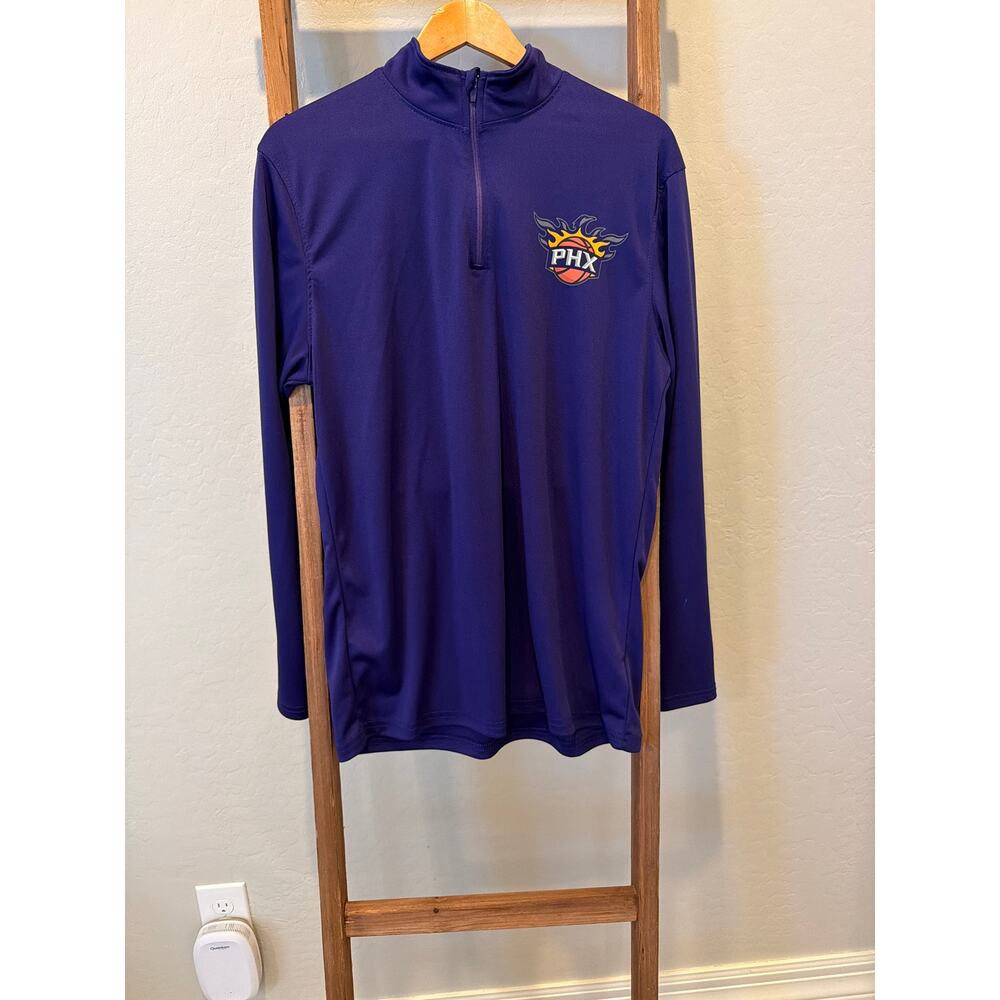 Phoenix Suns PHX Ultra Game Purple Quarter Zip Pullover Size Large NBA